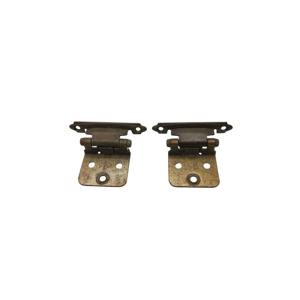 Vintage Brass Cabinet Door Hinges Set Of 2 With Hardware